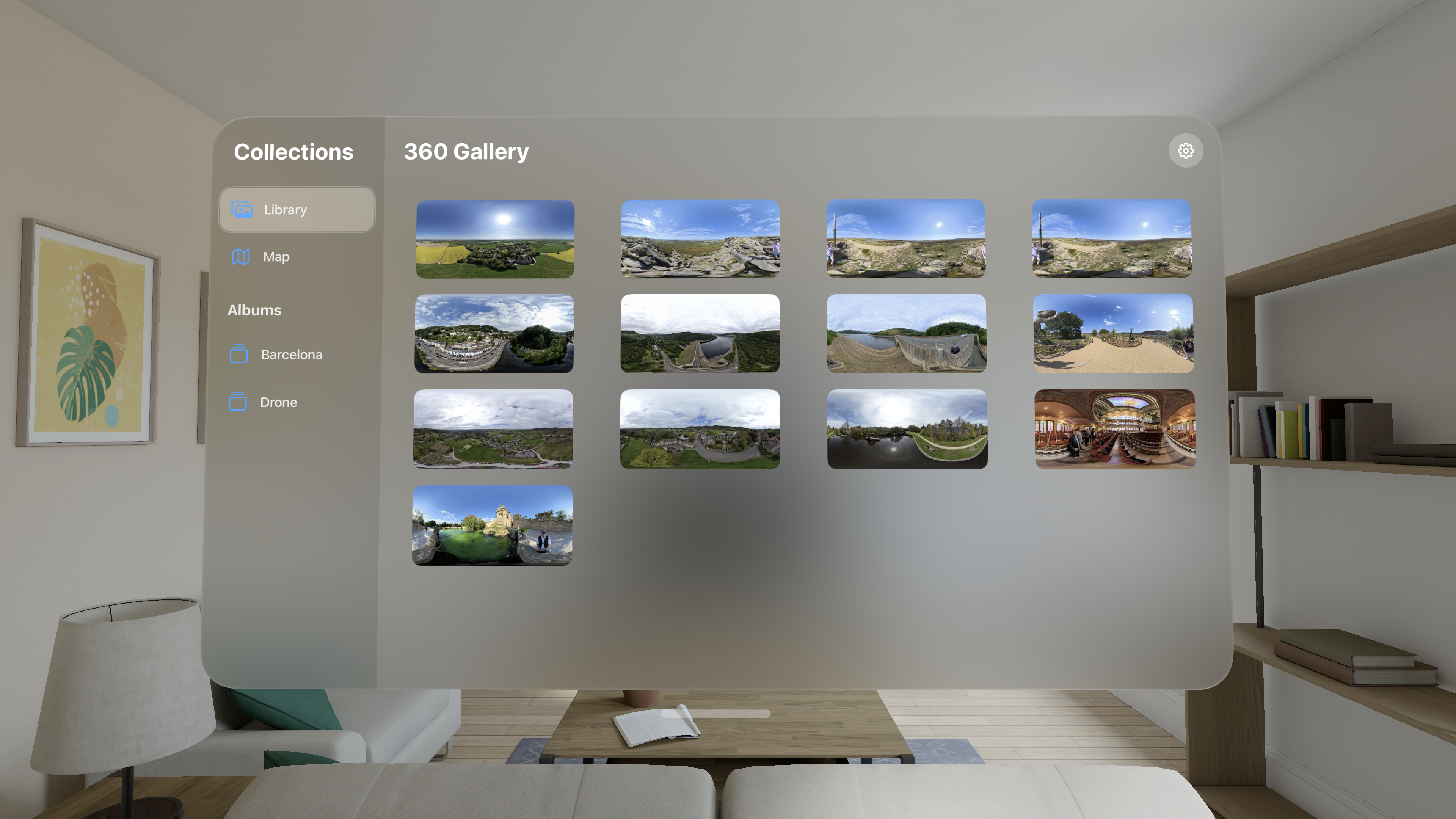 A gallery of equirectangular images