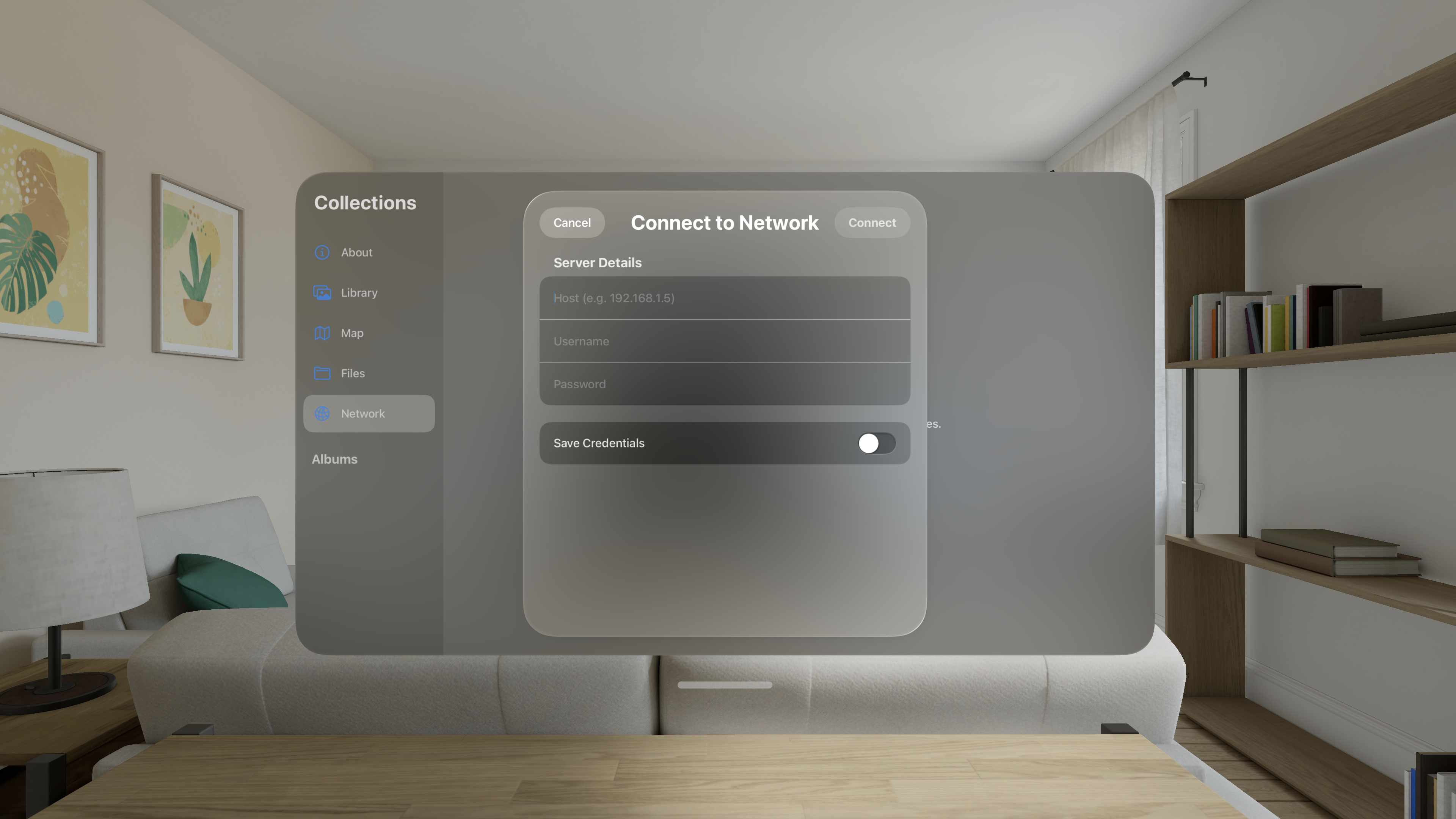 Connecting to a network SMB share