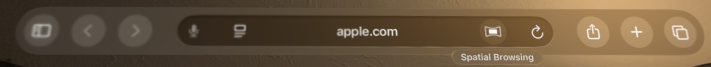 Spatial browsing button in the Safari location bar.